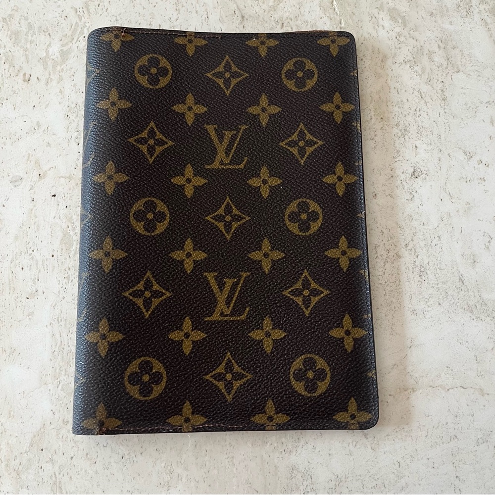Louis Vuitton Monogram Agenda Bureau Note Cover - Brown & Gold